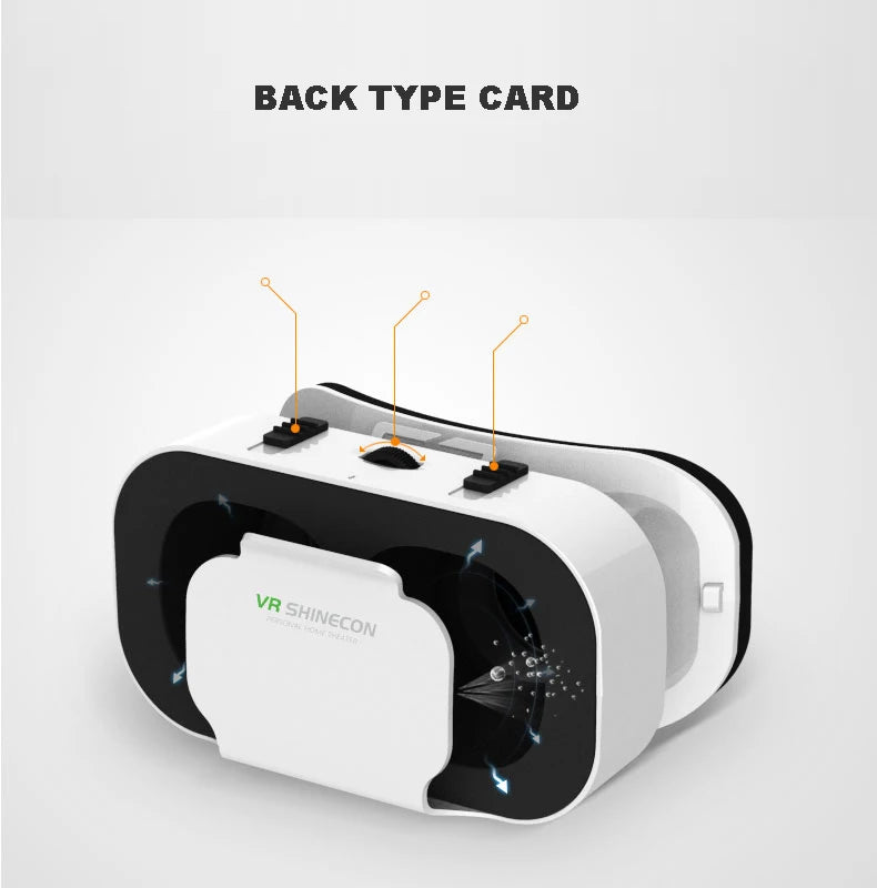 Shinecon VR Glasses 3D Headset with Controller Virtual Reality Goggle Lenses for Smartphone Cell Phone