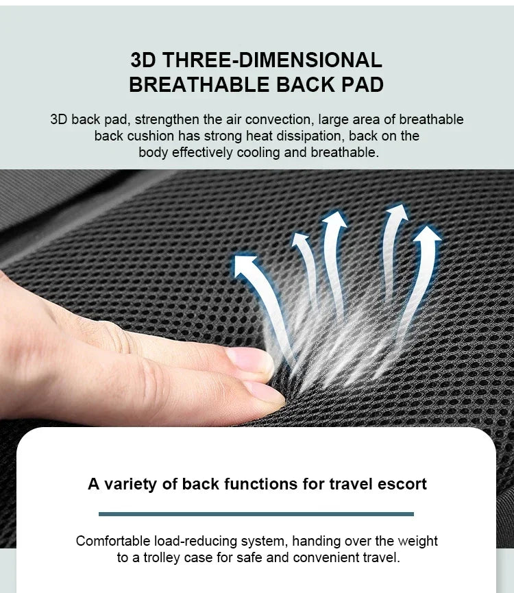 Men and Women Vacuum Backpack 16 inch Vacuum Seal Business Travel Compression Expandable Airline Approved Backpack with Air Pump