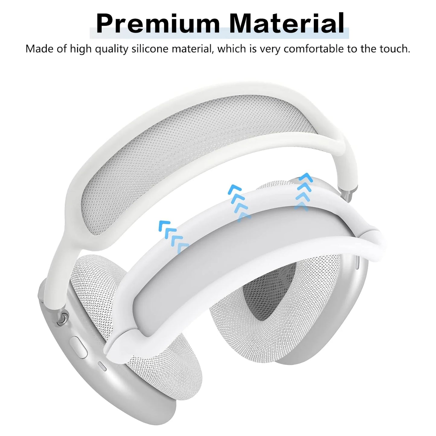 #Silicone Case Cover for AirPods Max Accessories Soft Silicone Skin Protector ,Anti-Scratch Ear Pad Case Cover/Ear Cups Cover