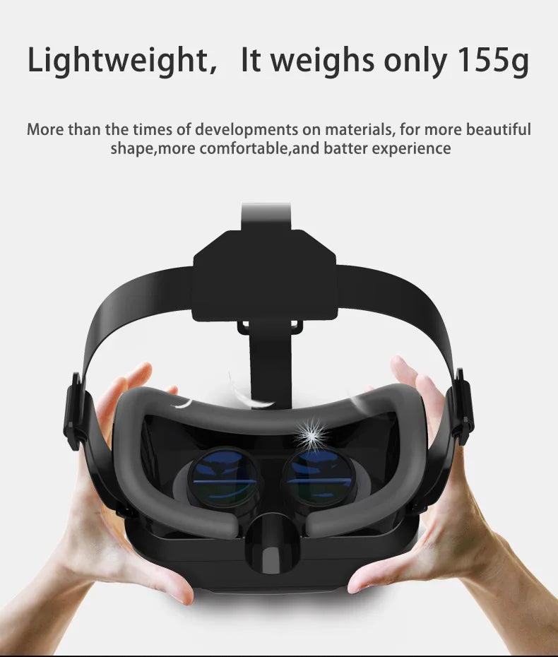 Shinecon VR Glasses 3D Headset with Controller Virtual Reality Goggle Lenses for Smartphone Cell Phone