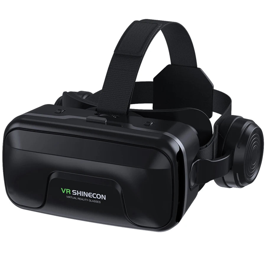 Shinecon VR Glasses 3D Headset with Controller Virtual Reality Goggle Lenses for Smartphone Cell Phone