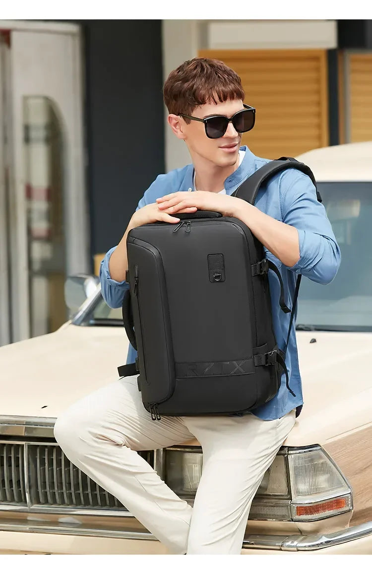Men and Women Vacuum Backpack 16 inch Vacuum Seal Business Travel Compression Expandable Airline Approved Backpack with Air Pump