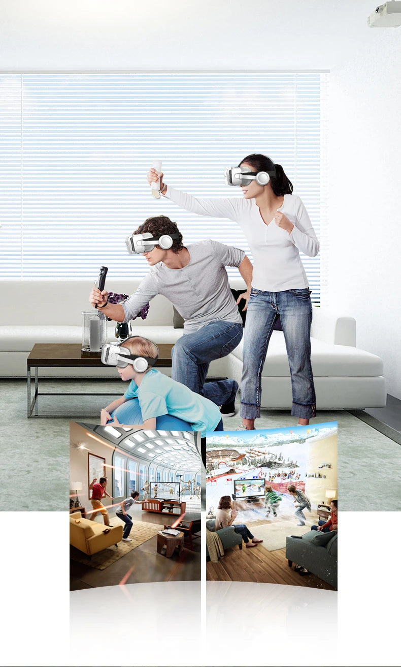 Shinecon VR Glasses 3D Headset with Controller Virtual Reality Goggle Lenses for Smartphone Cell Phone
