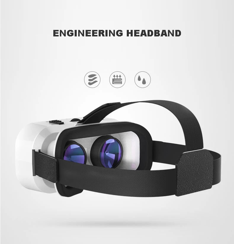 Shinecon VR Glasses 3D Headset with Controller Virtual Reality Goggle Lenses for Smartphone Cell Phone
