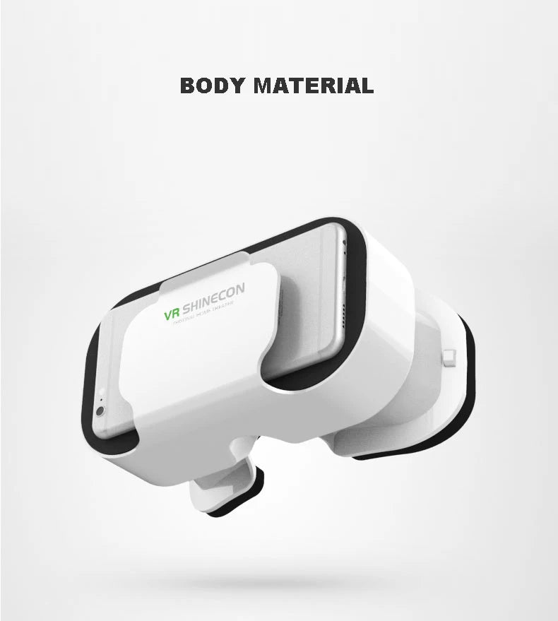 Shinecon VR Glasses 3D Headset with Controller Virtual Reality Goggle Lenses for Smartphone Cell Phone