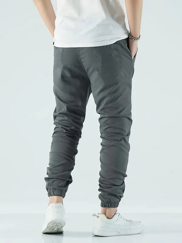 2024 Amazon Summer New Men's Work Pants European and American Independent Station Drawstring Multi Pocket Casual Pants