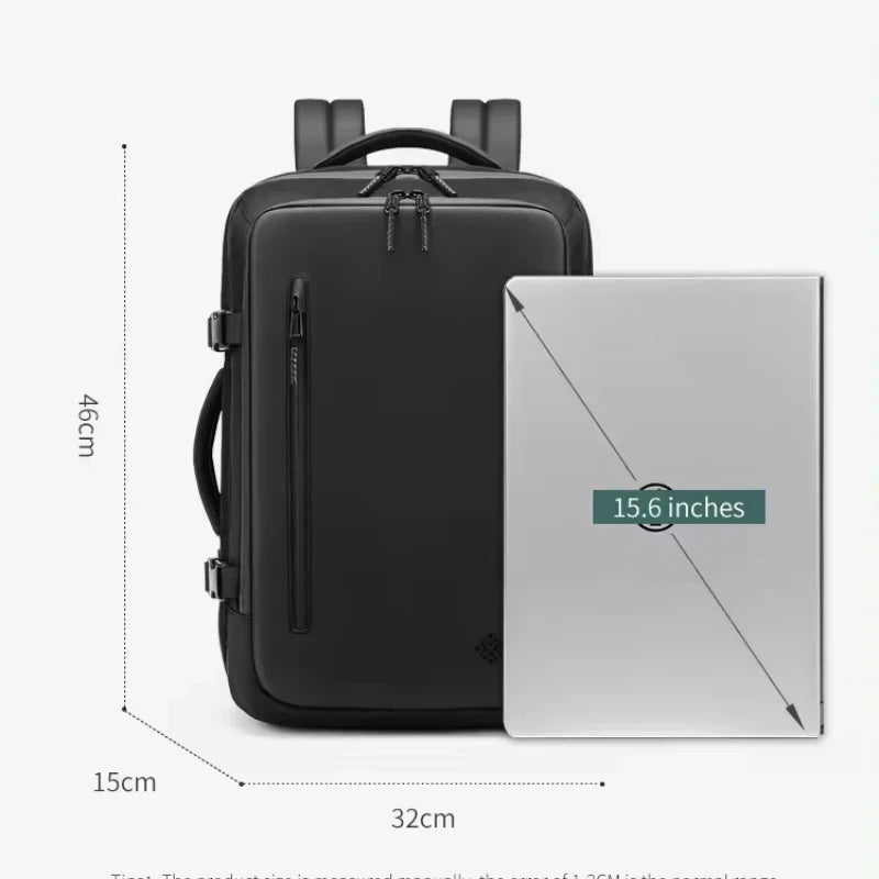 Expandable Airbag Backpack for Men 16 Inch Waterproof Laptop Business Bag Vacuum Compression Storage Travel Backpack Luggage Bag