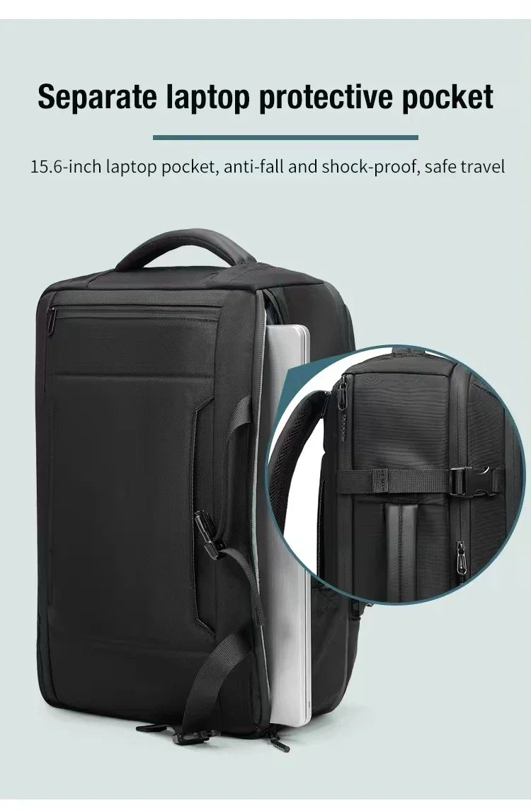 Expandable Airbag Backpack for Men 16 Inch Waterproof Laptop Business Bag Vacuum Compression Storage Travel Backpack Luggage Bag