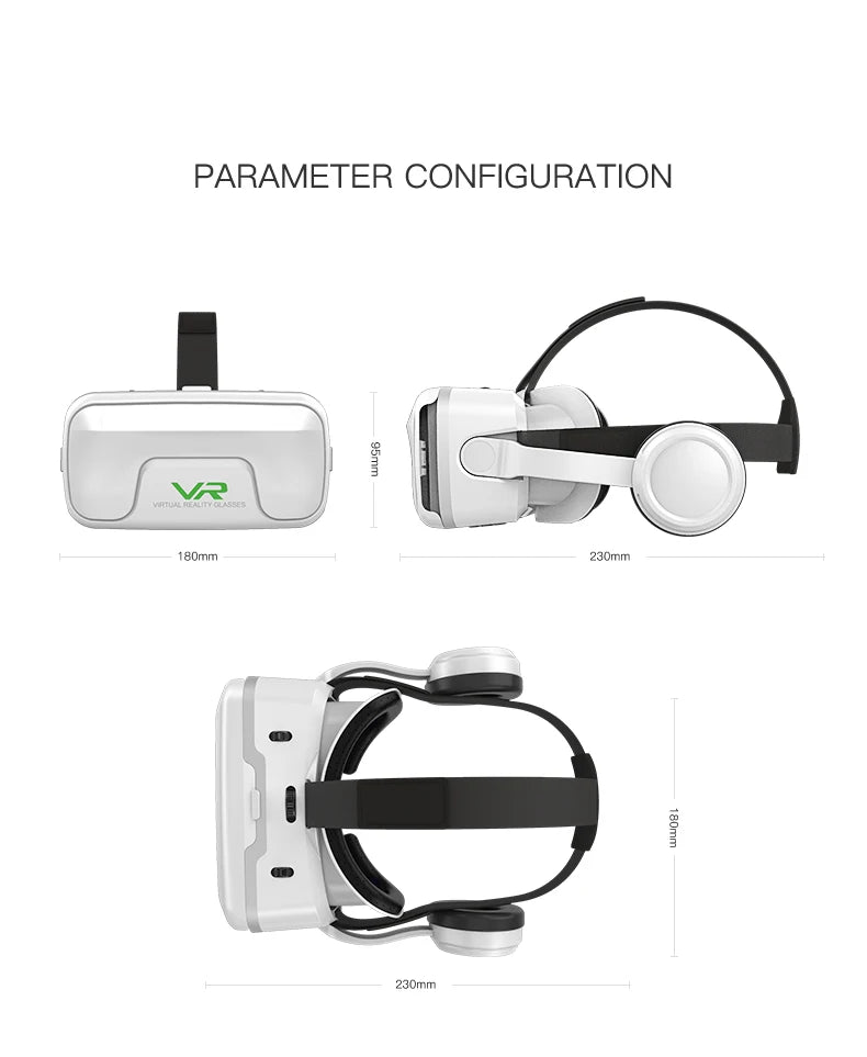 Shinecon VR Glasses 3D Headset Virtual Reality Devices Helmet Viar Lenses Goggle For Smartphone Cell Phone Smart With Controller