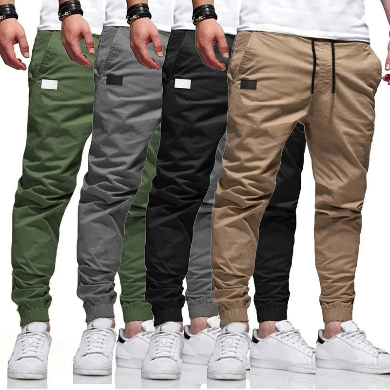 2024 Amazon Summer New Men's Work Pants European and American Independent Station Drawstring Multi Pocket Casual Pants